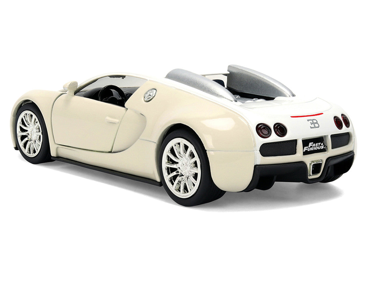 2011 Bugatti Veyron White and Tan "Furious 7" (2015) Movie "25 Years of Fast & Furious" Series 1/32 Diecast Model Car by Jada LuxuryLifeWay Online Store