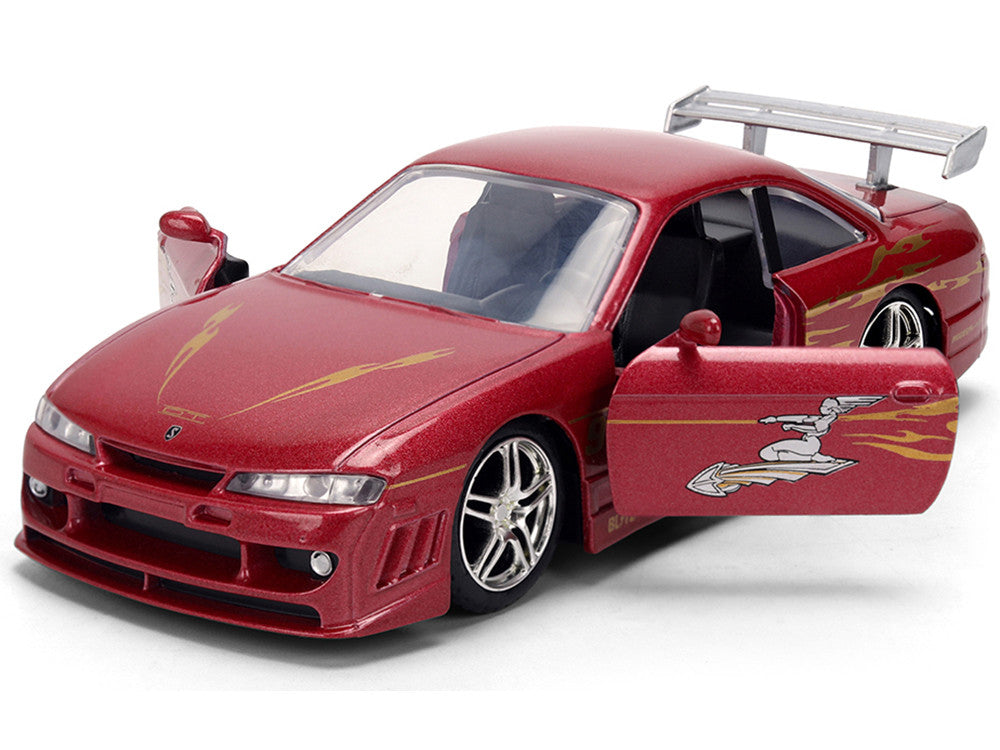 1997 Nissan 240SX (S14) Light Red Metallic with Graphics "The Fast and the Furious" (2001) Movie "25 Years of Fast & Furious" Series 1/32 Diecast Car Model by Jada LuxuryLifeWay Online Store