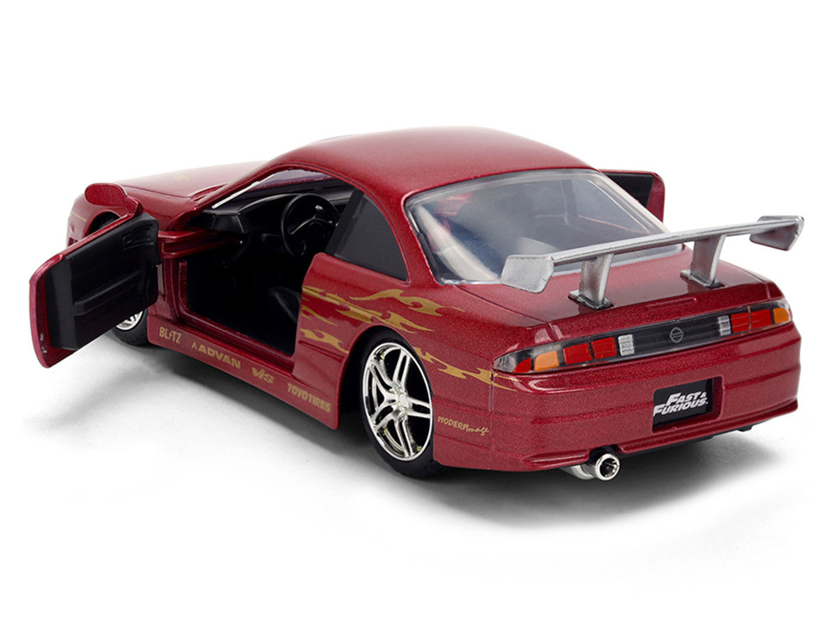 1997 Nissan 240SX (S14) Light Red Metallic with Graphics "The Fast and the Furious" (2001) Movie "25 Years of Fast & Furious" Series 1/32 Diecast Car Model by Jada LuxuryLifeWay Online Store