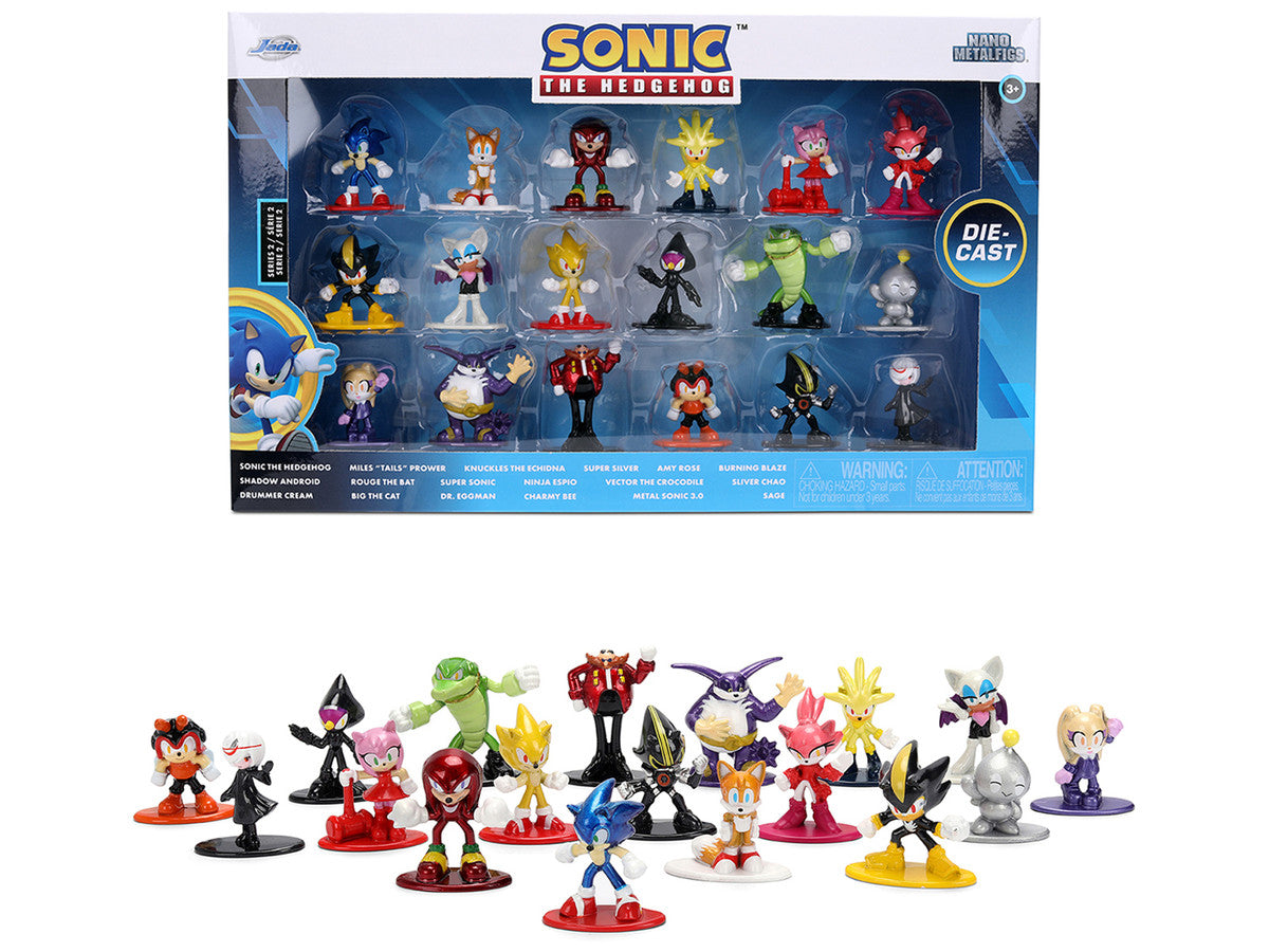 "Sonic The Hedgehog" Set of 18 Diecast Figures Wave 2 "Nano Metalfigs" Series Diecast Models by Jada LuxuryLifeWay Online Store