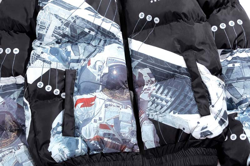 Astronaut print padded jacket Best YouTube Store