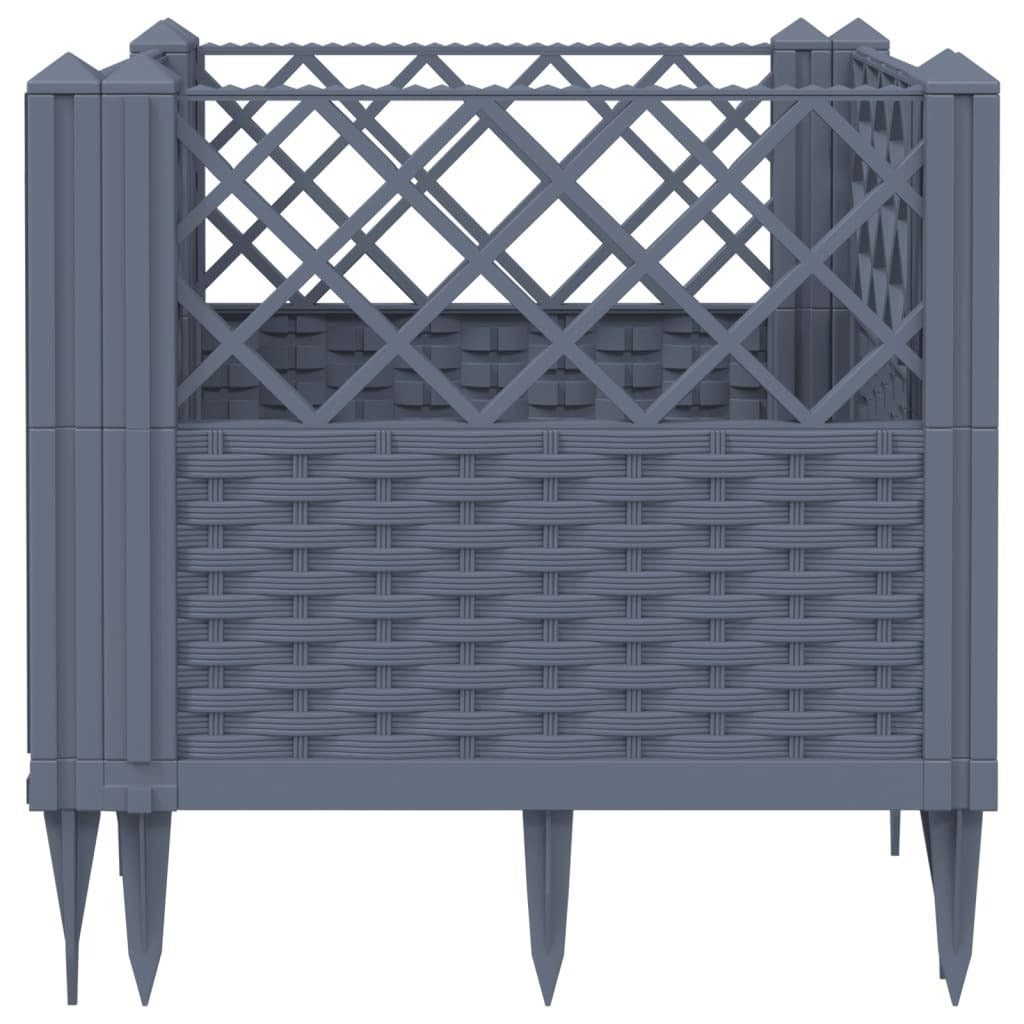Garden Planter with Pegs Blue Gray 17.1"x17.1"x17.1" PP LuxuryLifeWay Online Store