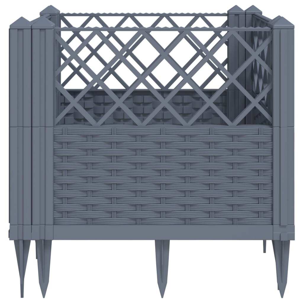 Garden Planter with Pegs Blue Gray 17.1"x17.1"x17.1" PP LuxuryLifeWay Online Store