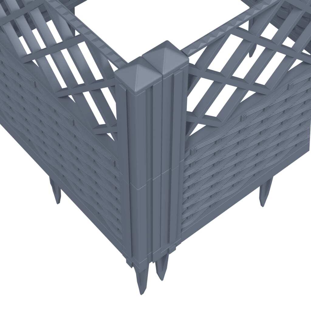Garden Planter with Pegs Blue Gray 17.1"x17.1"x17.1" PP LuxuryLifeWay Online Store