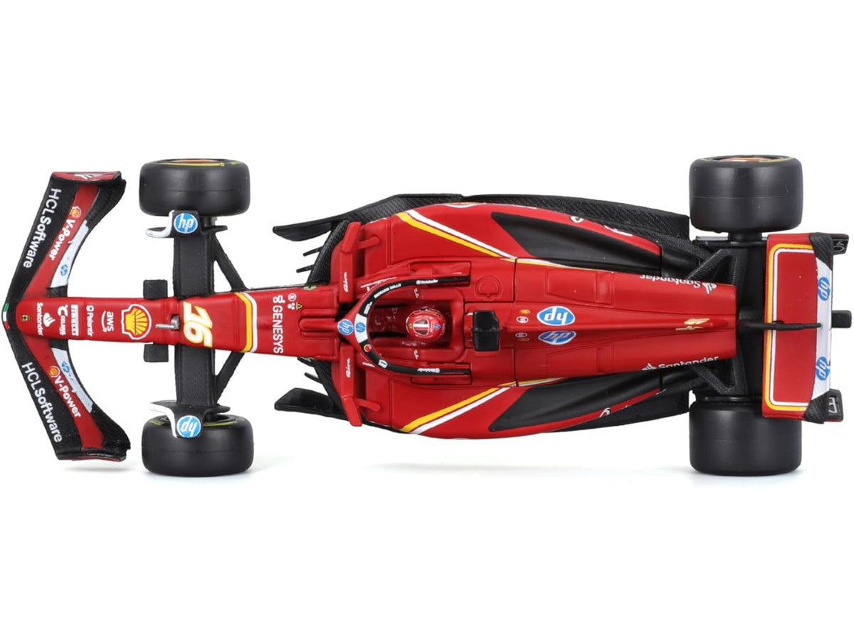 Ferrari SF-24 #16 Charles Leclerc "Formula One F1 World Championship" (2024) with Display Case "Formula Racing" Series 1/43 Diecast Model Car by Bburago LuxuryLifeWay Online Store