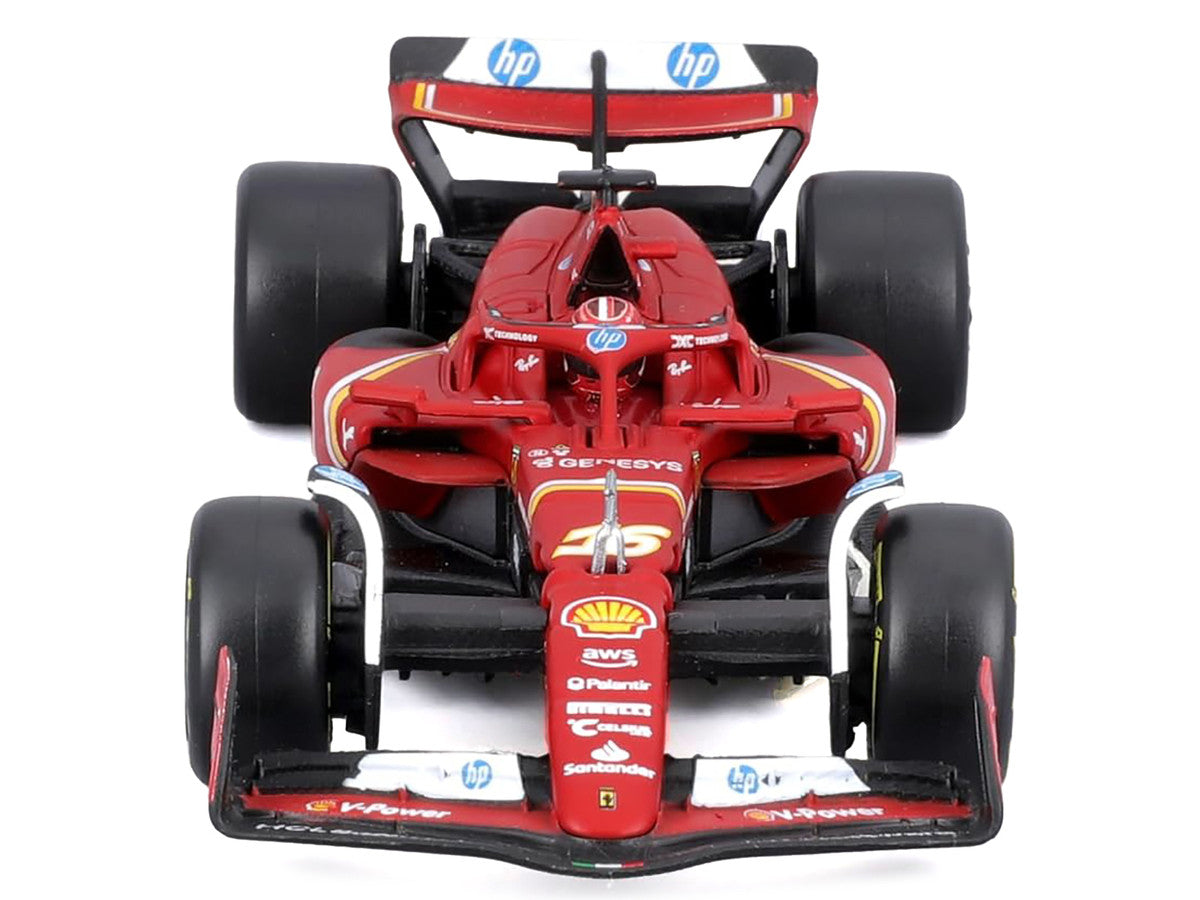 Ferrari SF-24 #16 Charles Leclerc "Formula One F1 World Championship" (2024) with Display Case "Formula Racing" Series 1/43 Diecast Model Car by Bburago LuxuryLifeWay Online Store