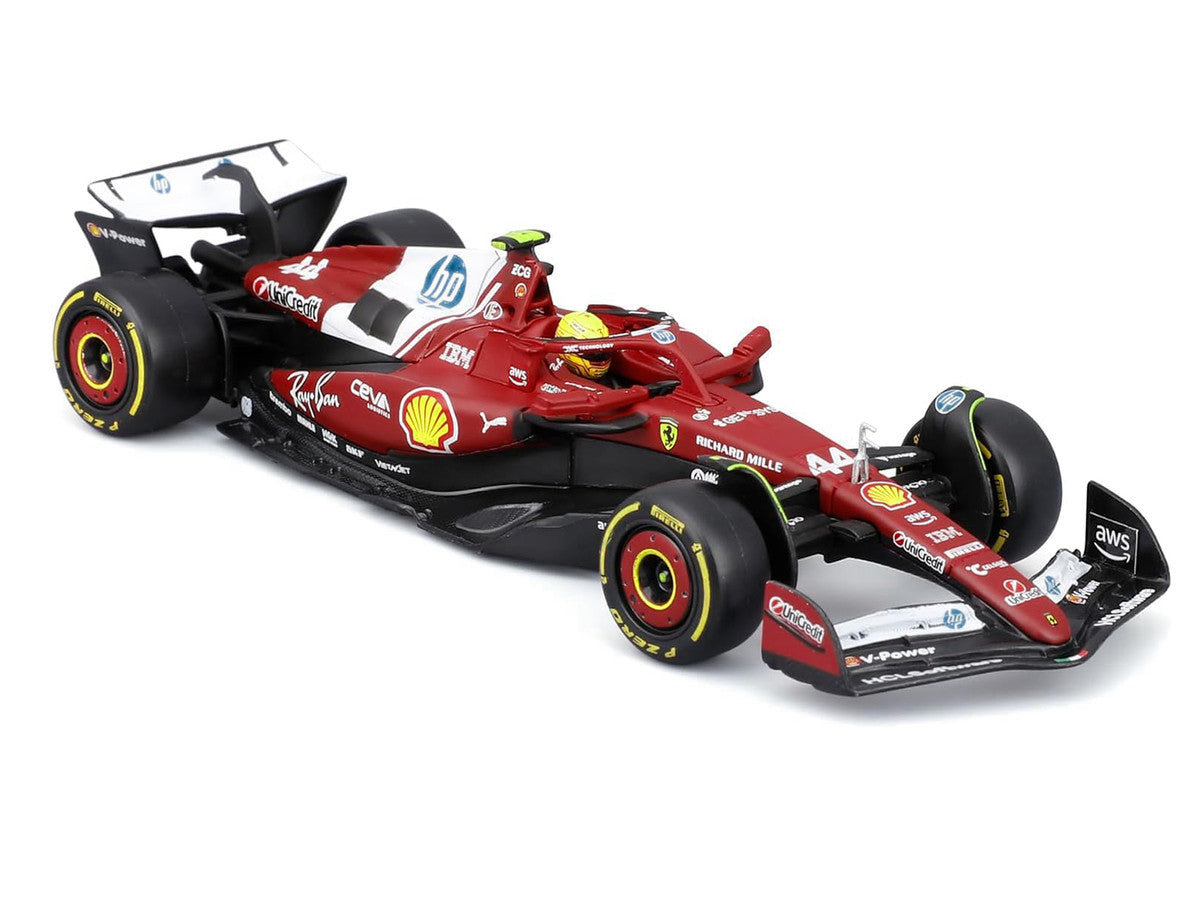 Ferrari SF-25 #44 Lewis Hamilton Formula One F1 "World Championship" (2025) with Display Case 1/43 Diecast Model Car by Bburago LuxuryLifeWay Online Store