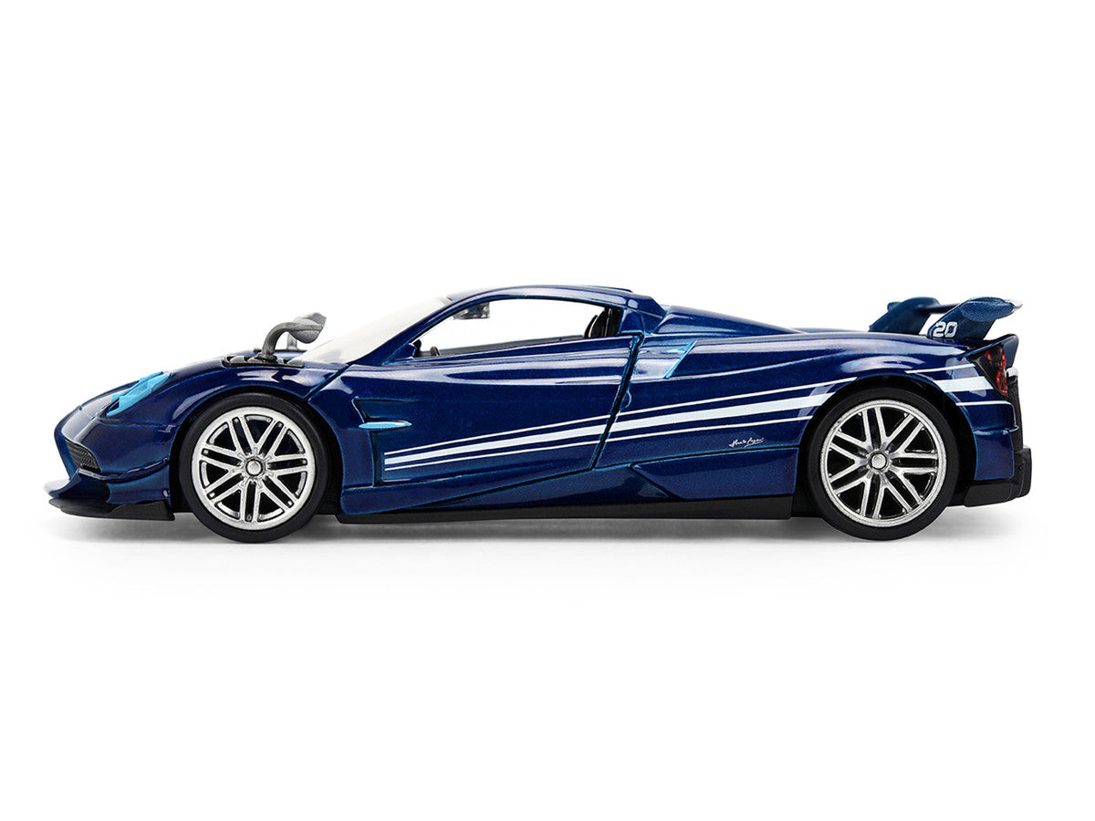 Pagani Huayra Roadster BC Blue Metallic with White Stripes "Fast X" (2023) Movie "Fast & Furious 25th Anniversary" Series 1/32 Diecast Model Car by Jada LuxuryLifeWay Online Store