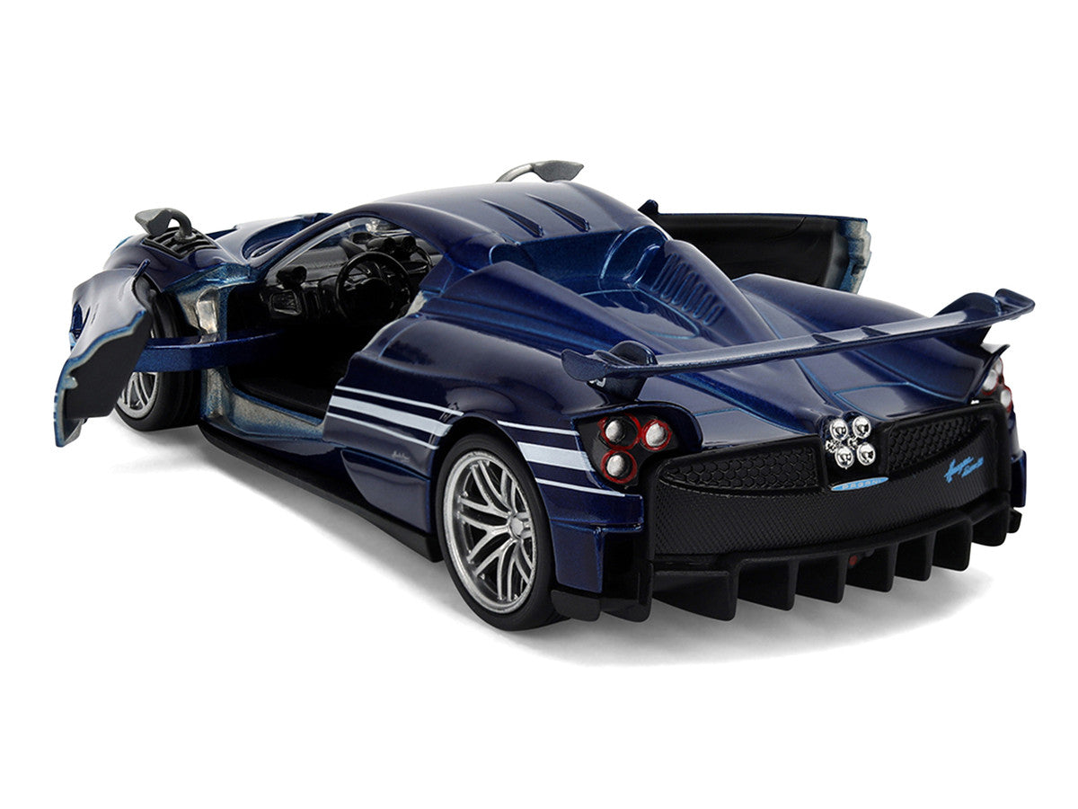 Pagani Huayra Roadster BC Blue Metallic with White Stripes "Fast X" (2023) Movie "Fast & Furious 25th Anniversary" Series 1/32 Diecast Model Car by Jada LuxuryLifeWay Online Store