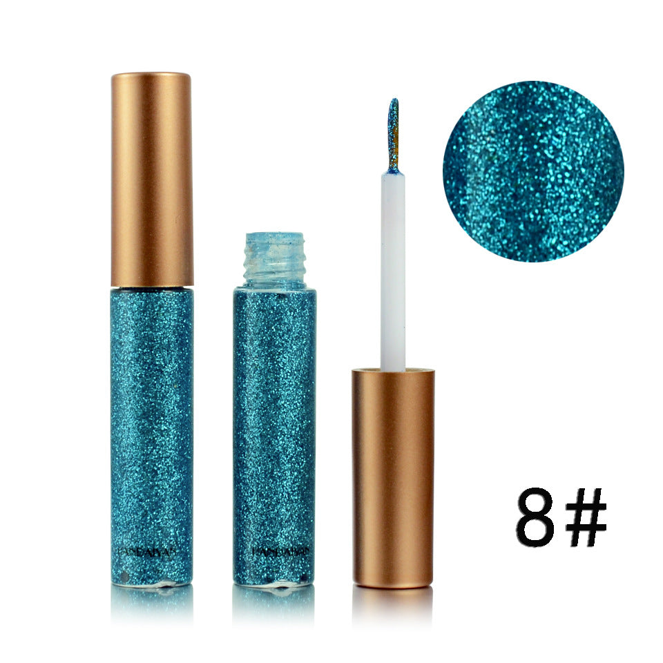 HANDAIYAN Brand 1 Pcs Glitter Liquid Eyeliner Pen 10 Colors Metallic Shine Eye Shadow & Liner Combination Pencil Eyes Makeup LadyShow.Store