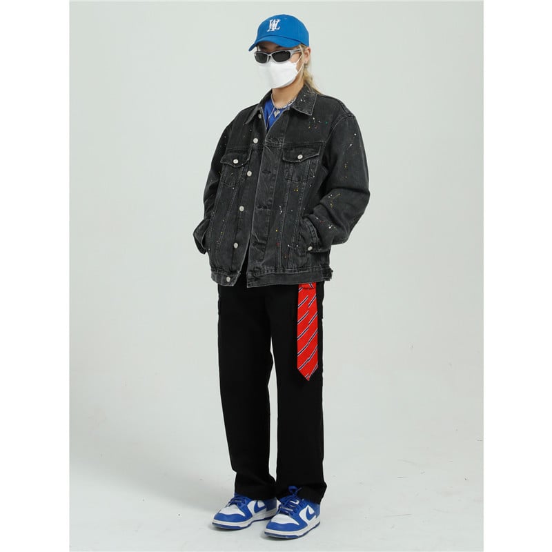 Retro Denim Jacket for Men and Women Couple Style Pi-Mart
