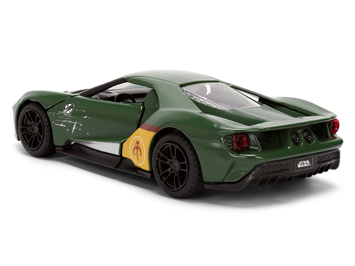 2017 Ford GT "Boba Fett" Livery Dark Green with Graphics "Star Wars" Franchise "Hollywood Rides" Series 1/32 Diecast Model Car by Jada LuxuryLifeWay Online Store