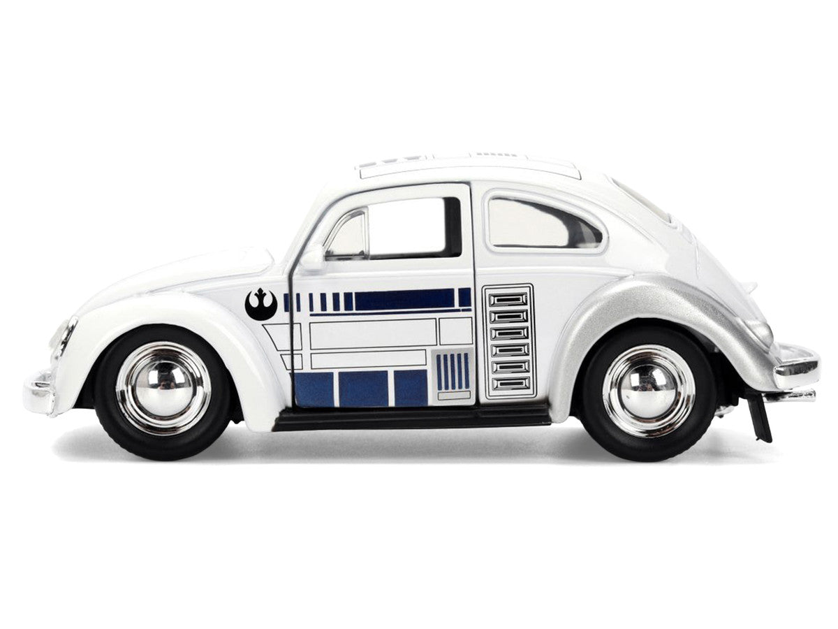 1959 Volkswagen Beetle "R2-D2" Livery White with Graphics "Star Wars" Franchise "Hollywood Rides" Series 1/32 Diecast Model Car by Jada LuxuryLifeWay Online Store