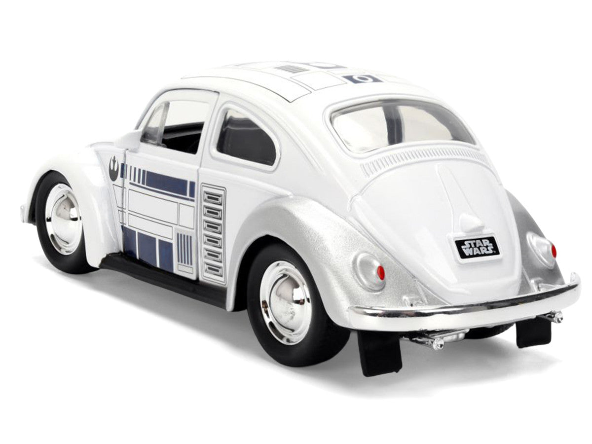 1959 Volkswagen Beetle "R2-D2" Livery White with Graphics "Star Wars" Franchise "Hollywood Rides" Series 1/32 Diecast Model Car by Jada LuxuryLifeWay Online Store