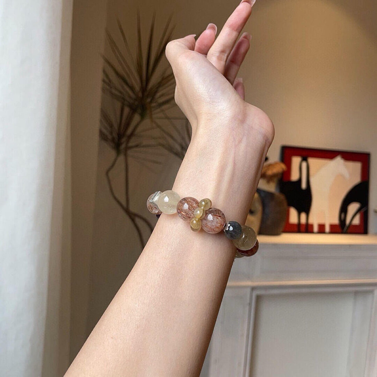 Purple Ghost Moonstone Black Gold Super Bracelet LadyShow.Store