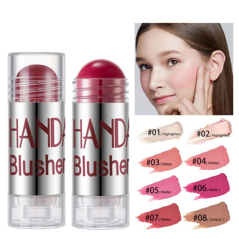 Cheek Blusher Shimmer Blush Stick Face Makeup Highlighter Bronzer Contour Cream Long-lasting Facial Make Up Cosmetics LadyShow.Store