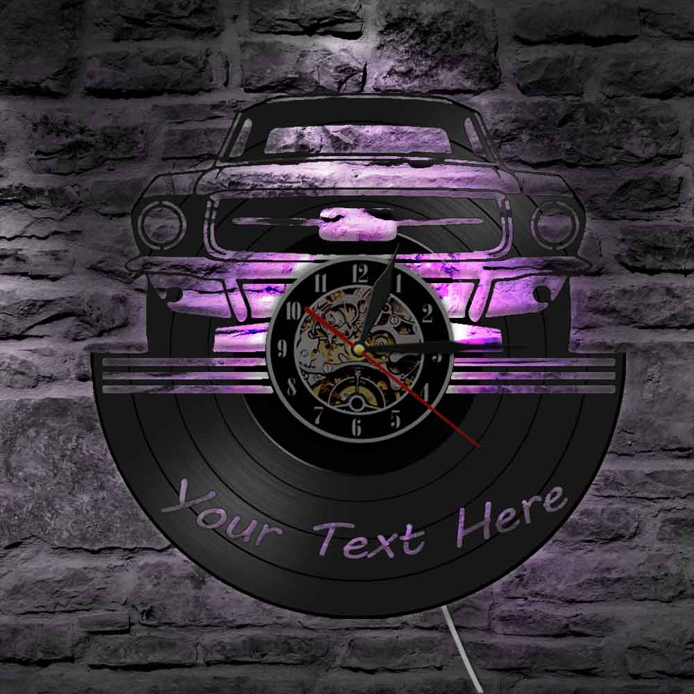 Car Fashion Vinyl Record Creative Wall Clock PearlNestDecor.com