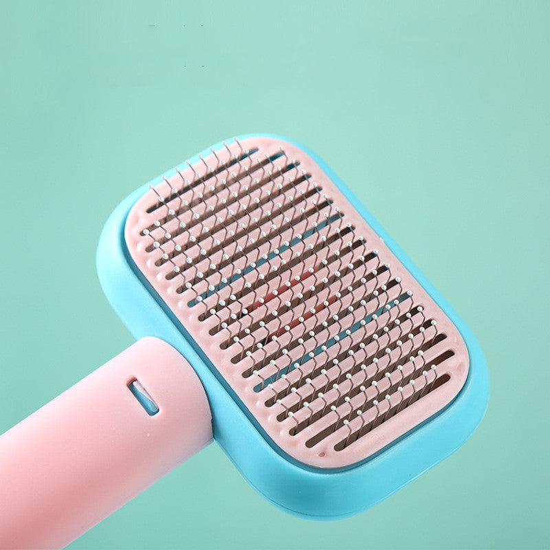 New Pet Cat Dog Hair Brush Hair Massage Comb Open-Knot Brush Grooming Cleaning Tool Stainless Steel Comb Pets Fashion