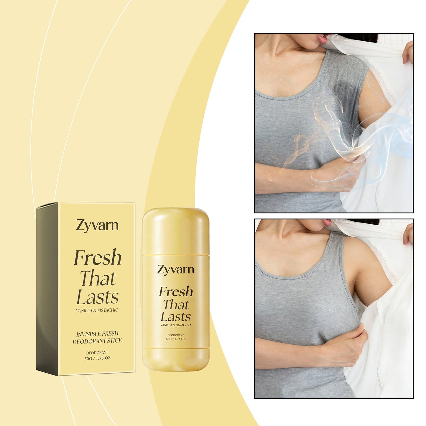 Zyvarn Invisible Deodorant Stick 50g Tri Light Beauty