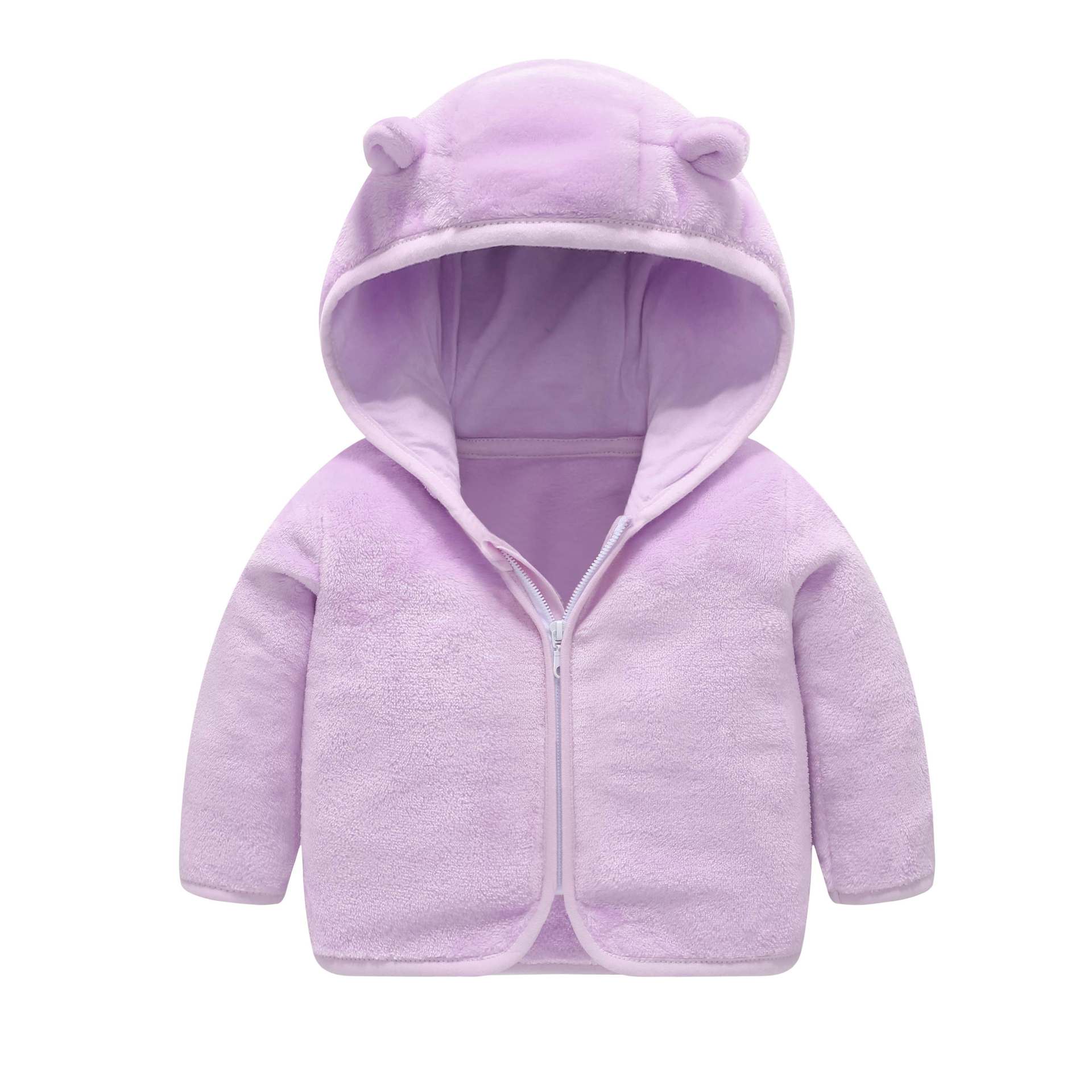 Children's Hooded Coral Fleece Padded Jacket Pi-Mart