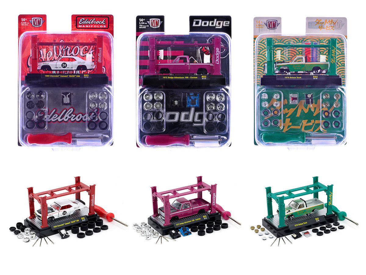 Model Kit 3 piece Car Set Release #83 Limited Edition to 6000 pieces Worldwide 1/64 Diecast Model Cars by M2 Machines LuxuryLifeWay Online Store