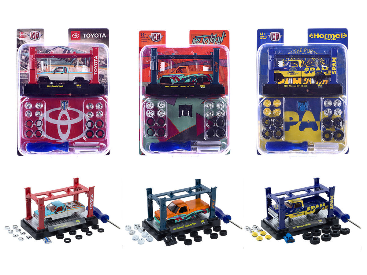 Model Kit 3 piece Car Set Release #88 Limited Edition to 4800 pieces Worldwide 1/64 Diecast Models by M2 Machines LuxuryLifeWay Online Store