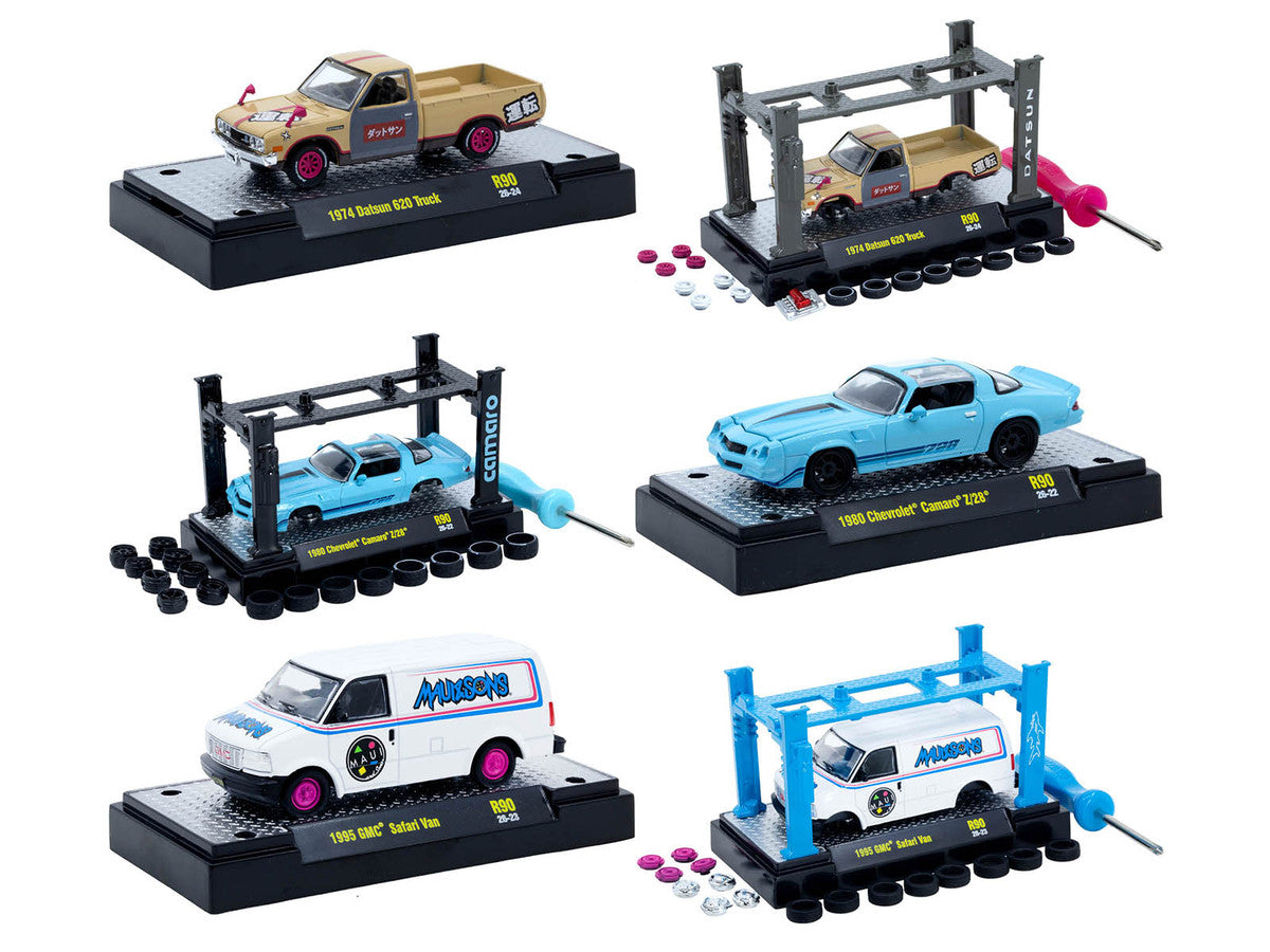 Model Kit 3 piece Car Set Release #90 Limited Edition to 6000 pieces Worldwide 1/64 Diecast Model Cars by M2 Machines LuxuryLifeWay Online Store