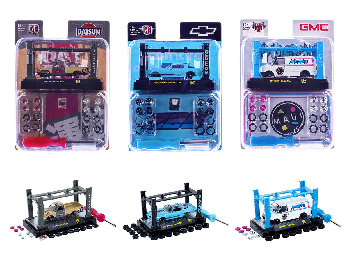 Model Kit 3 piece Car Set Release #90 Limited Edition to 6000 pieces Worldwide 1/64 Diecast Model Cars by M2 Machines LuxuryLifeWay Online Store