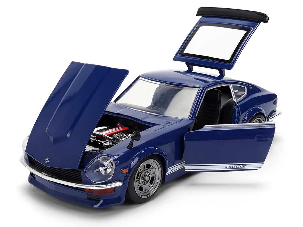 1972 Datsun 240Z Blue with White Stripes "JDM Tuners" Series 1/24 Diecast Model Car by Jada LuxuryLifeWay Online Store