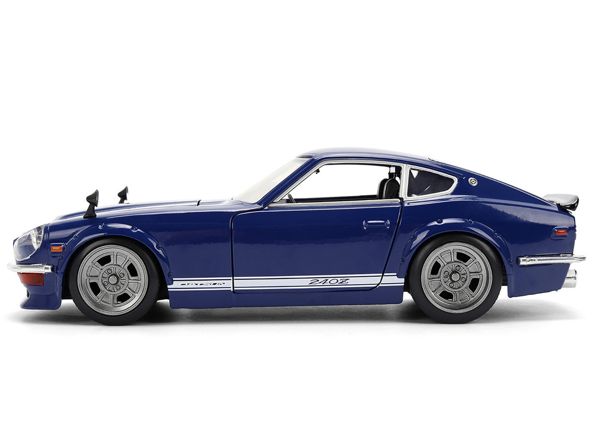 1972 Datsun 240Z Blue with White Stripes "JDM Tuners" Series 1/24 Diecast Model Car by Jada LuxuryLifeWay Online Store