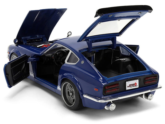 1972 Datsun 240Z Blue with White Stripes "JDM Tuners" Series 1/24 Diecast Model Car by Jada LuxuryLifeWay Online Store