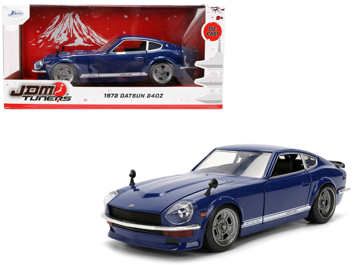 1972 Datsun 240Z Blue with White Stripes "JDM Tuners" Series 1/24 Diecast Model Car by Jada LuxuryLifeWay Online Store