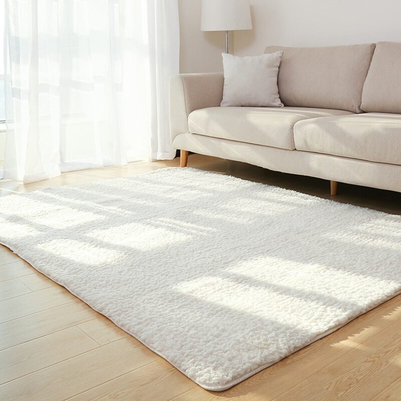 Fluffy White Area Rug PearlNestDecor.com