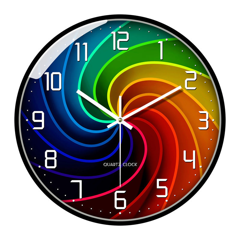 Creative Wall Clock Modern Simple Silent Clock Fashion Household Glass Clock Round Wall Clock PearlNestDecor.com