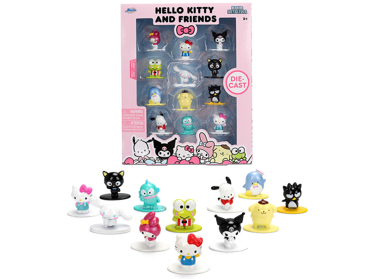Set of 12 Diecast Figures "Hello Kitty and Friends" Franchise "Nano Metalfigs" Series Diecast Models by Jada LuxuryLifeWay Online Store