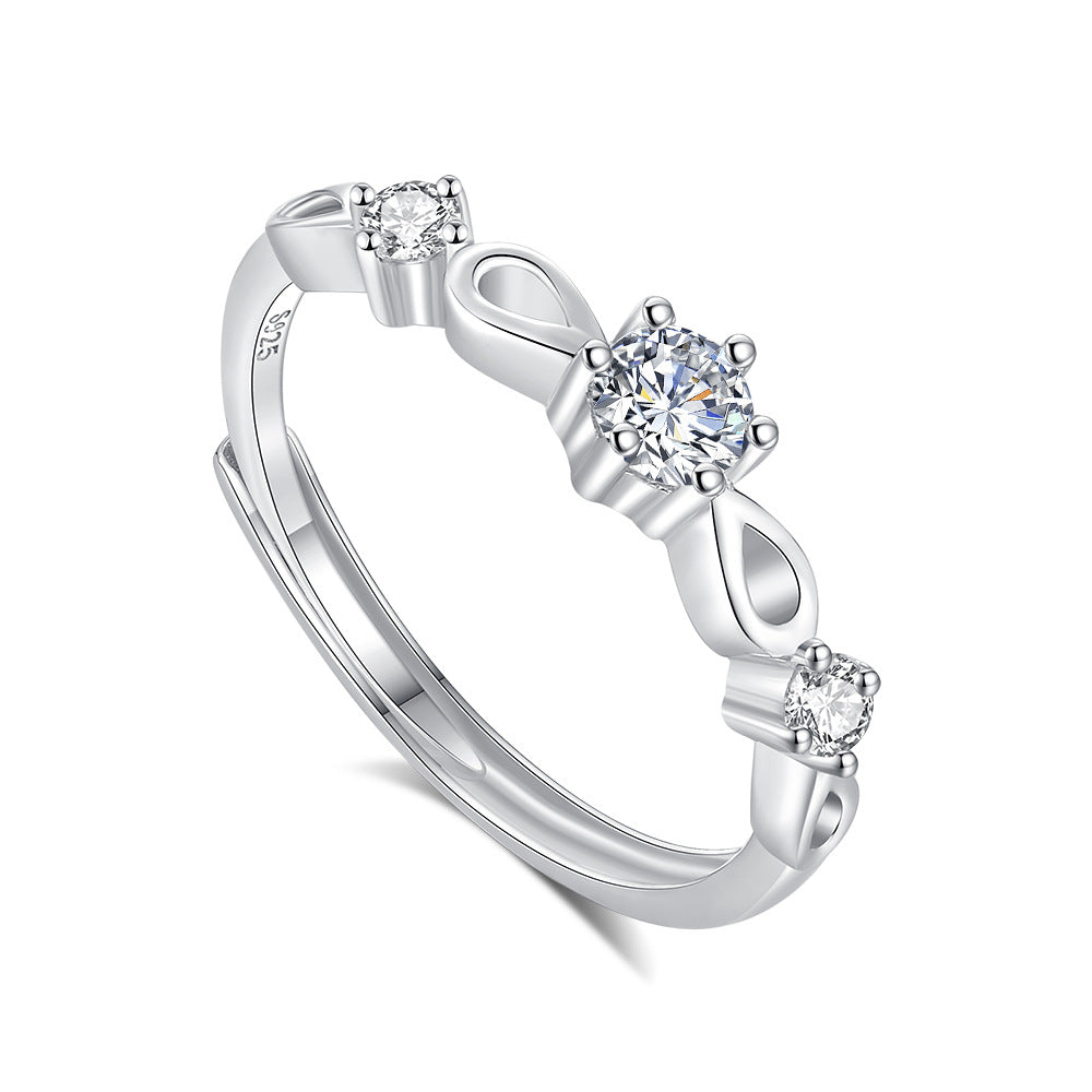 S925 Silver Adjustable Ring For Couples LadyShow.Store