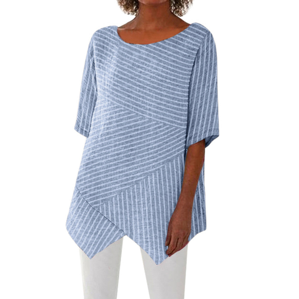 Striped sleeves T-shirt for Women