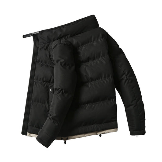 Short quilted jacket Korean style large fur collar tooling cotton CJD