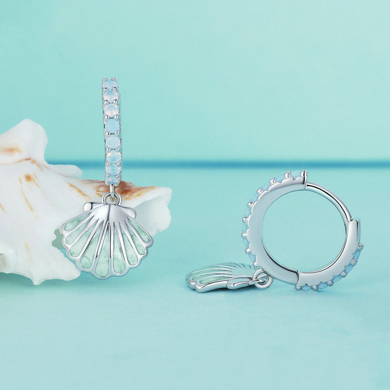 Shell Nano S925 Silver Earrings LadyShow.Store