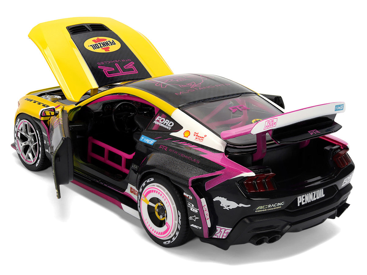 Ford Mustang RTR #213 Ben Hobson "Pennzoil" "Formula Drift PRO Championship" (2025) with Lights "RTR Vehicles" Series 1/24 Diecast Model Car by Jada LuxuryLifeWay Online Store