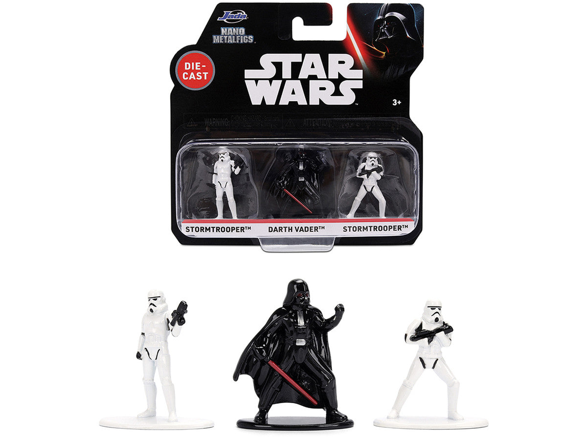 Set of 3 Diecast Figures "Star Wars" Movie Franchise "Nano Metalfigs" Series Diecast Models by Jada LuxuryLifeWay Online Store