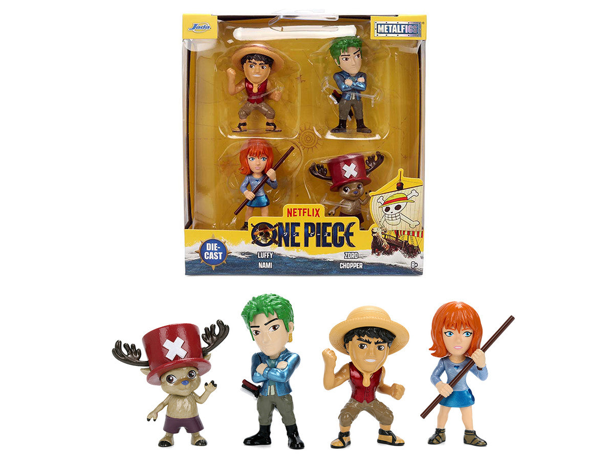 Set of 4 Diecast Figures "One Piece" (2023-Current) TV Series "Metalfigs" Series Diecast Models by Jada LuxuryLifeWay Online Store