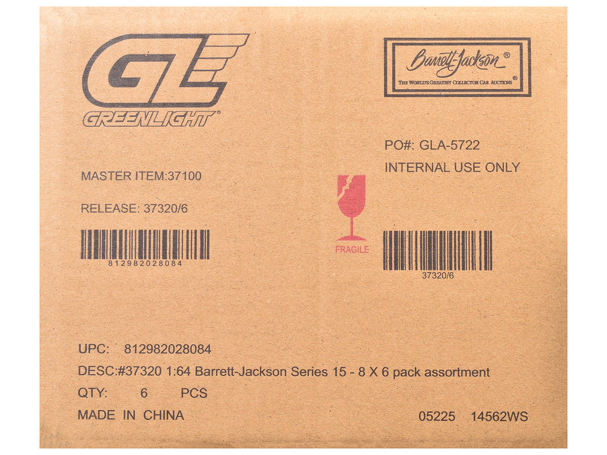 "Barrett-Jackson" Series 15 Set of 6 Cars 1/64 Diecast Model Cars by Greenlight LuxuryLifeWay Online Store