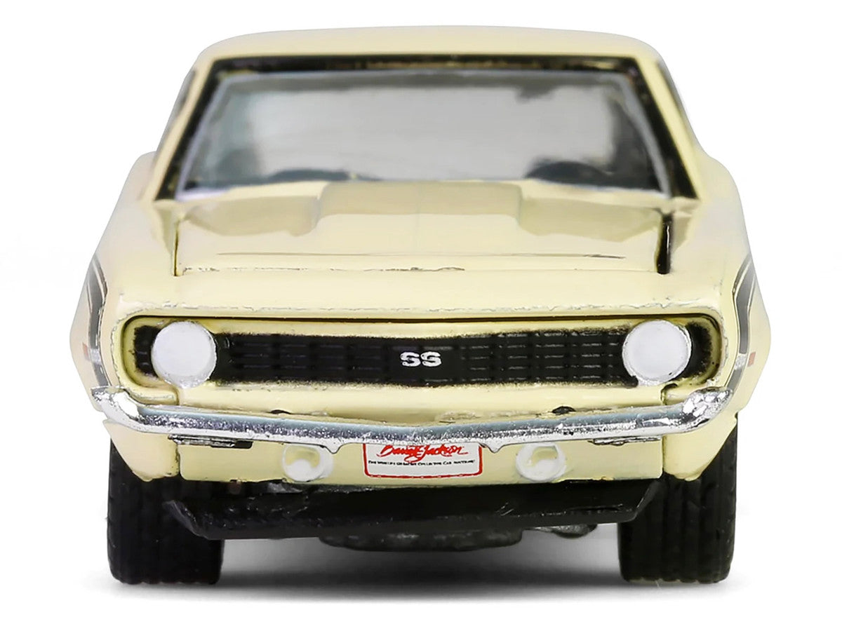 1969 Chevrolet Camaro SS 396 Butternut Yellow with Black Stripes "Barrett-Jackson" Series 15 1/64 Diecast Model Car by Greenlight LuxuryLifeWay Online Store