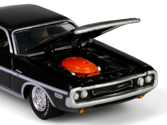 1970 Dodge Challenger R/T 440 Black with White Stripes "Barrett-Jackson" Series 15 1/64 Diecast Model Car by Greenlight LuxuryLifeWay Online Store