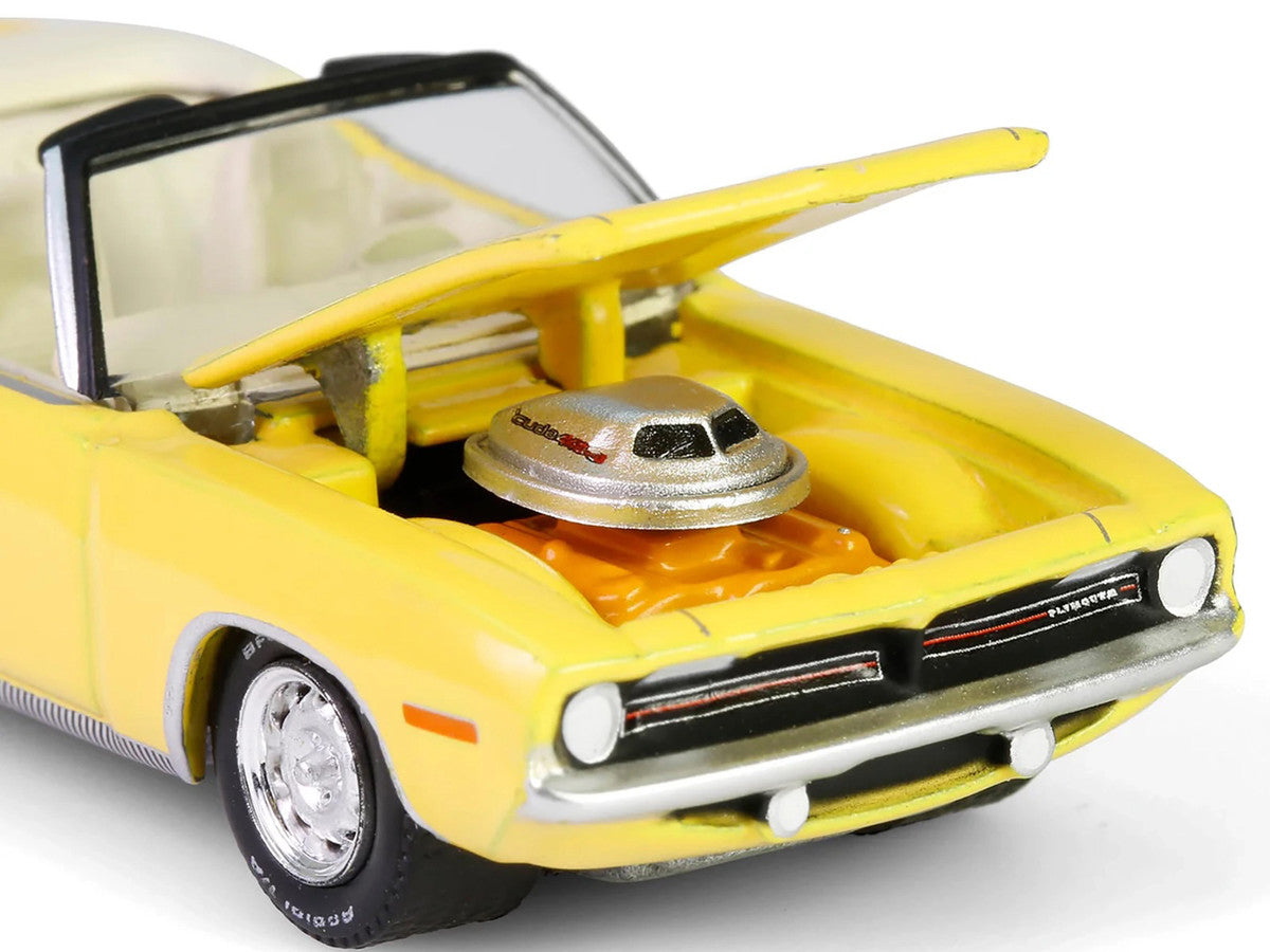 1970 Plymouth 'Cuda Convertible Yellow "Barrett-Jackson" Series 15 1/64 Diecast Model Car by Greenlight LuxuryLifeWay Online Store