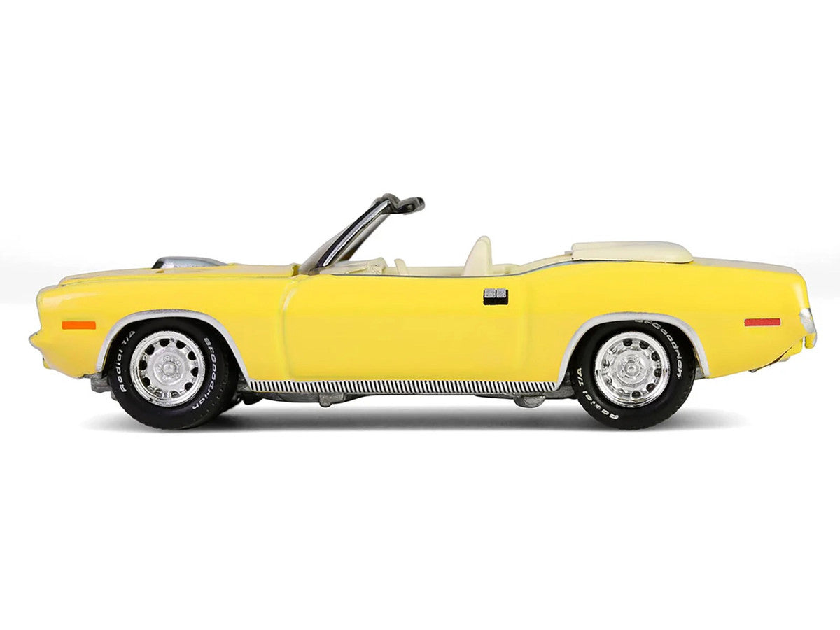 1970 Plymouth 'Cuda Convertible Yellow "Barrett-Jackson" Series 15 1/64 Diecast Model Car by Greenlight LuxuryLifeWay Online Store