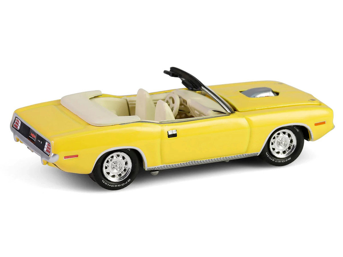 1970 Plymouth 'Cuda Convertible Yellow "Barrett-Jackson" Series 15 1/64 Diecast Model Car by Greenlight LuxuryLifeWay Online Store