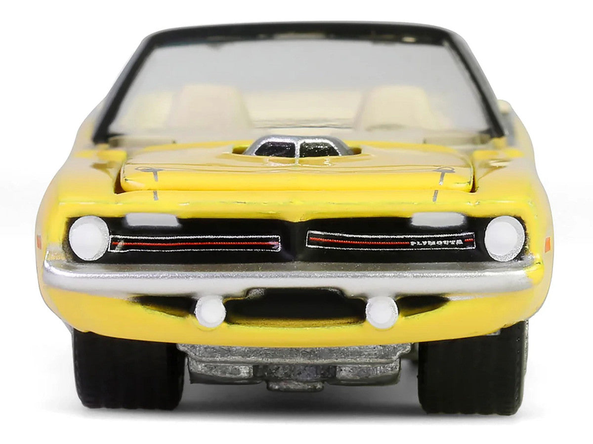 1970 Plymouth 'Cuda Convertible Yellow "Barrett-Jackson" Series 15 1/64 Diecast Model Car by Greenlight LuxuryLifeWay Online Store