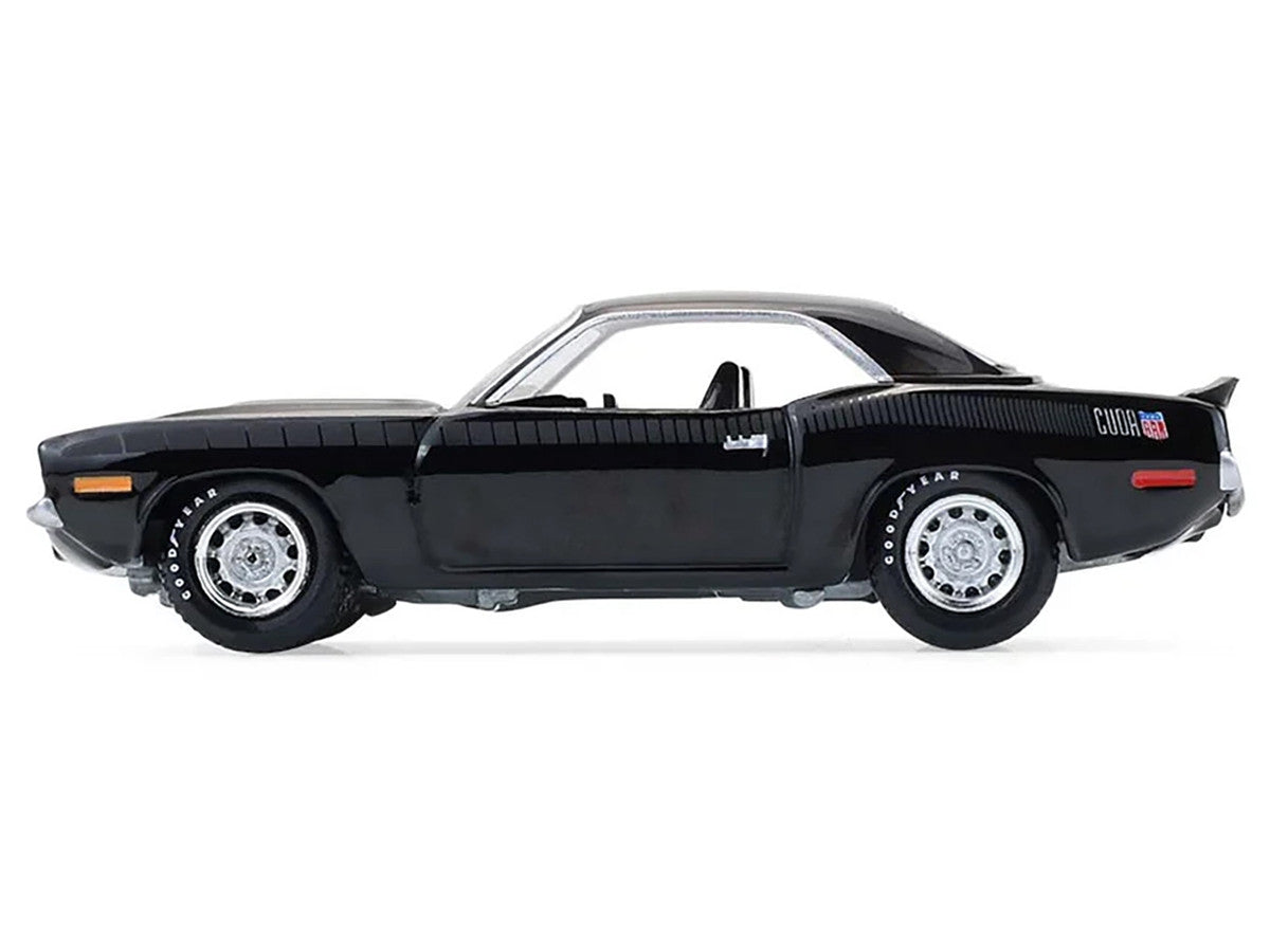 1970 Plymouth 'Cuda AAR Black with Gray Stripes "Barrett-Jackson" Series 16 1/64 Diecast Model Car by Greenlight LuxuryLifeWay Online Store